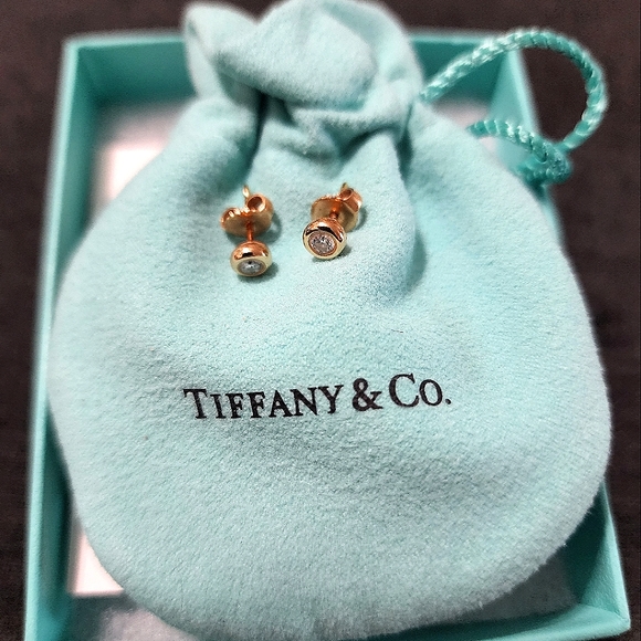 Tiffany Else Peretti gold stud earrings - Picture 3 of 3